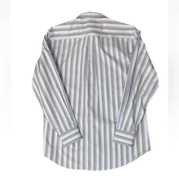 Peter Millar Men's Long Sleeve Button Down Shirt Size Large Cotton Stripe - Picture 5 of 5